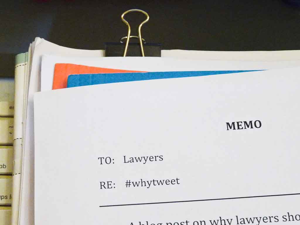 Image Of A Partial Memo To Lawyers On Why They Should Tweet