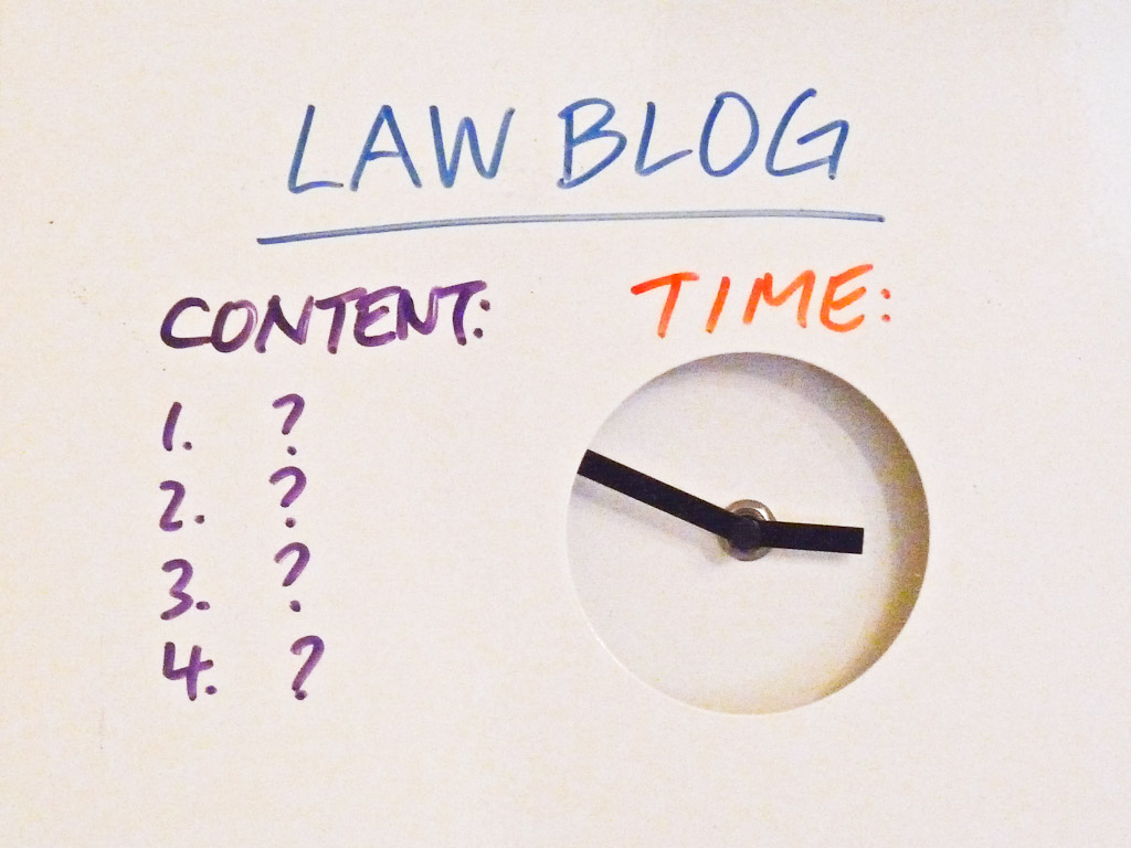Image With The Words Law Blog, Content And Time