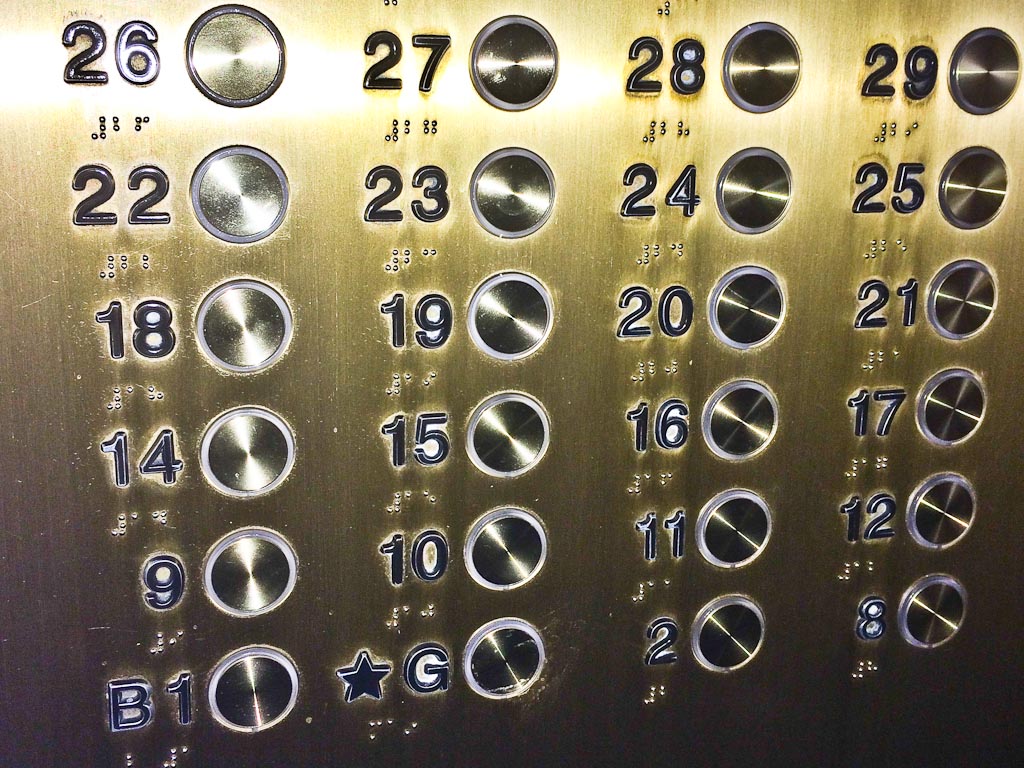 Image Of An Elevator Panel For A Blog Post About Elevator Speeches